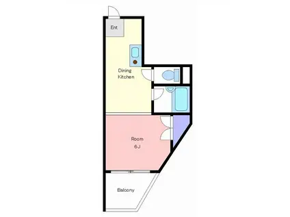 国領・明和(1DK/2階)の間取り写真