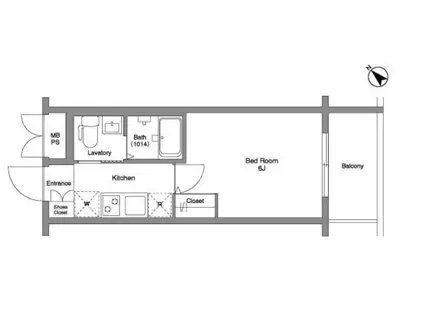 コンフォリア早稲田デュー(1K/4階)の間取り写真