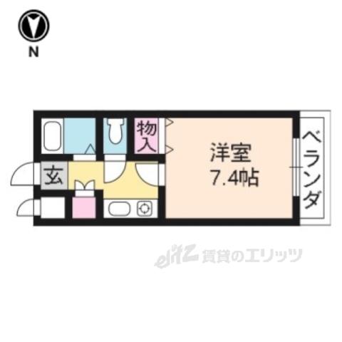 JUNO雅(1K/2階)の間取り写真