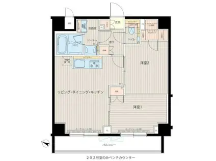 ルーブル中板橋六番館(2LDK/4階)の間取り写真