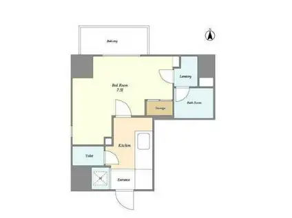 プレール・ドゥーク亀戸6丁目(1K/3階)の間取り写真