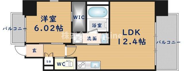 プレジオ森河内ASIAN(1LDK/7階)の間取り写真