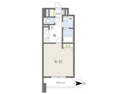 サンヴァーリオ富沢東(1K/7階)の間取り写真