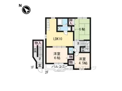 フォレスタ千丈(3LDK/2階)の間取り写真