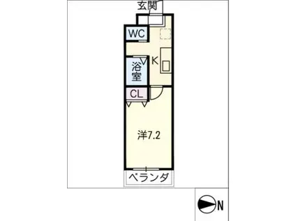 A・CITY秩父通(1K/5階)の間取り写真