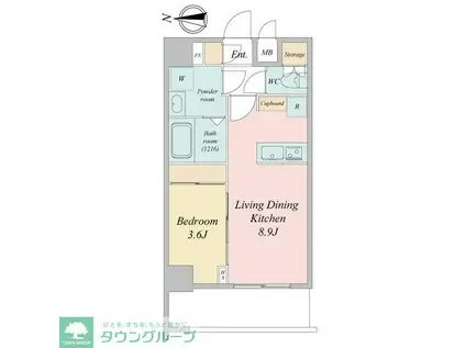 LIME RESIDENCE KAWAGUCHI イースト(1LDK/7階)の間取り写真