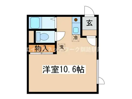 コスモスマンション(ワンルーム/1階)の間取り写真
