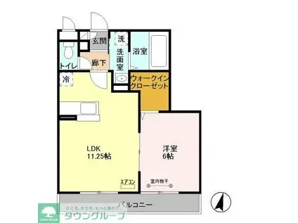 メゾンクロノス(1LDK/2階)の間取り写真