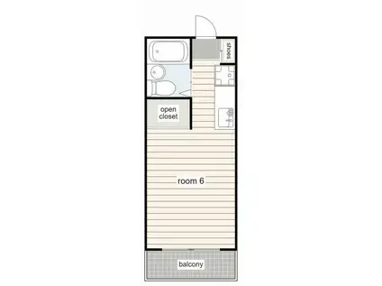 アレイ御幸(ワンルーム/3階)の間取り写真