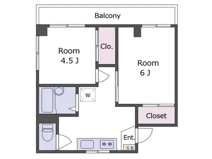 三澤ビル(2DK/4階)の間取り写真