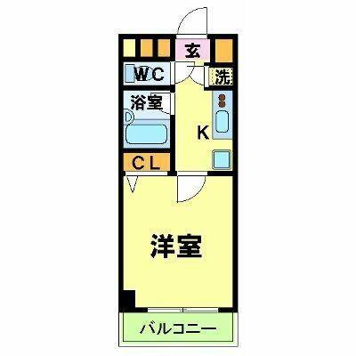 パレステュディオ渋谷ウエスト(1K/2階)の間取り写真