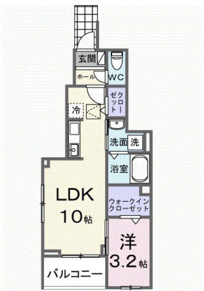 ブランルミエール(1LDK/1階)の間取り写真