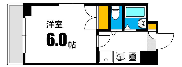 第11片山ビル(1K/4階)の間取り写真