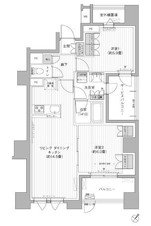 MAISON CHROLO(2LDK/3階)の間取り写真