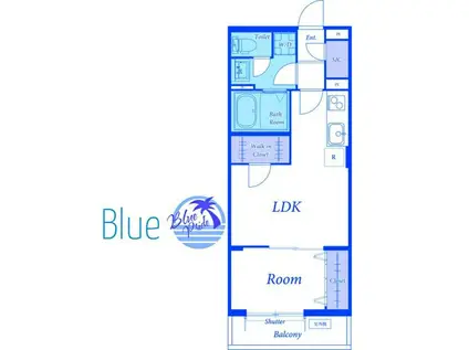 リブリ・レモングラス(1LDK/3階)の間取り写真