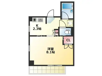 伊藤谷町ビル(1K/7階)の間取り写真