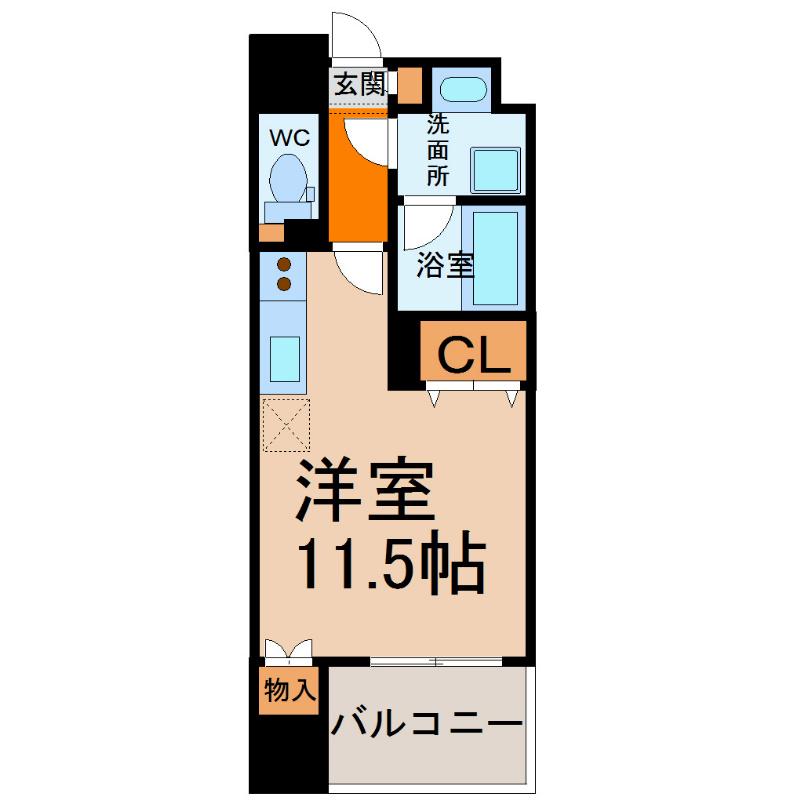 REPOSER名駅南(ワンルーム/6階)の間取り写真