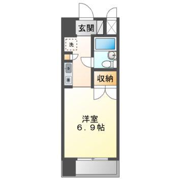 エミネンス北町(ワンルーム/3階)の間取り写真