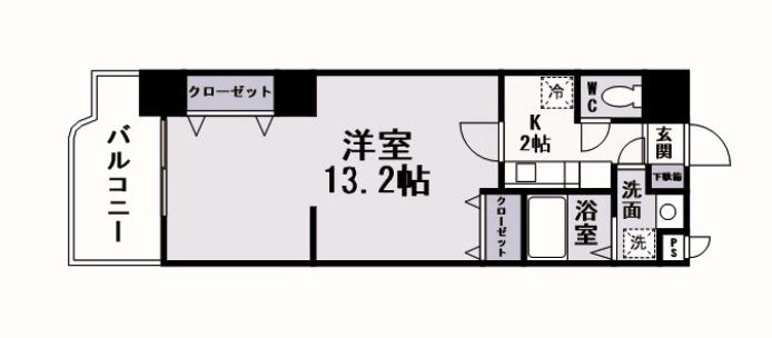 木下鉱産ビル 3(2K/5階)の間取り写真
