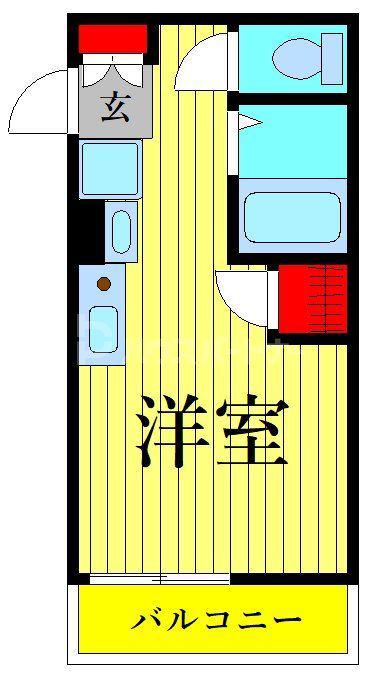 ルネコート京成小岩(ワンルーム/2階)の間取り写真