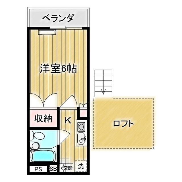 シティパル・ウエスト(1K/1階)の間取り写真