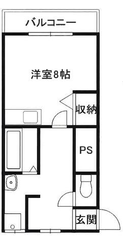 寿マンション(1K/1階)の間取り写真