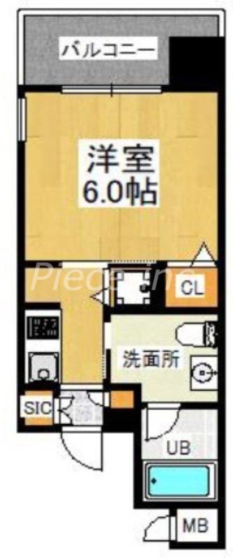 ALLIER大阪城北(1K/4階)の間取り写真