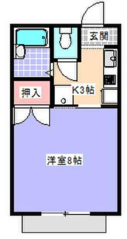 稲勝コーポ(1K/1階)の間取り写真