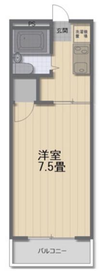 アミ半田1(1K/1階)の間取り写真
