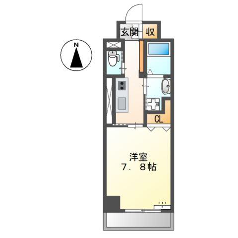 メゾン ミール(1K/5階)の間取り写真