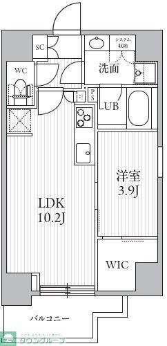 シーズンフラッツ滝野川(1LDK/11階)の間取り写真