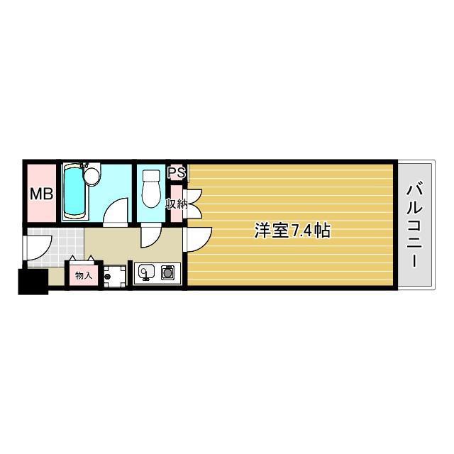 アーク福西(1K/2階)の間取り写真