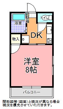 エクセレントラック(1DK/2階)の間取り写真