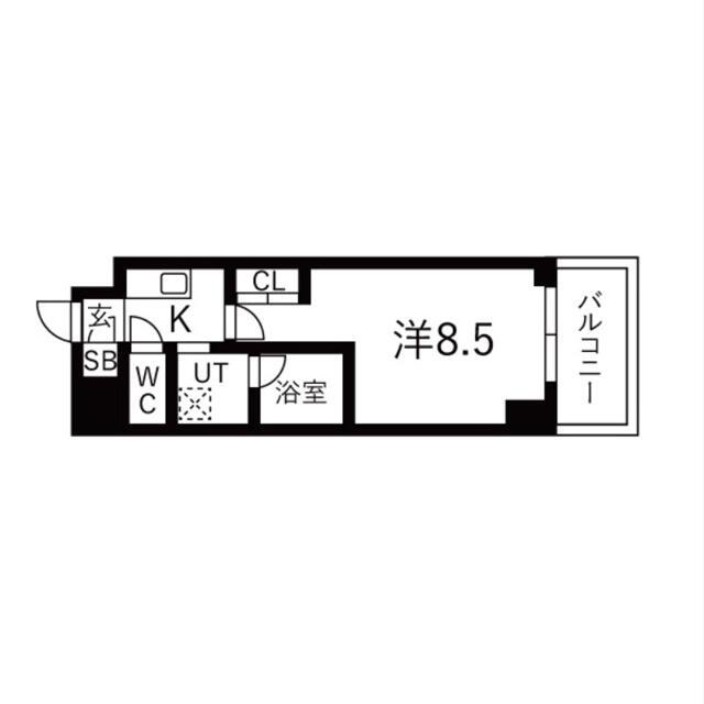 K RESIDENCE蒲田(1K/4階)の間取り写真