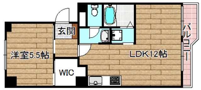 第一マンション(1LDK/1階)の間取り写真