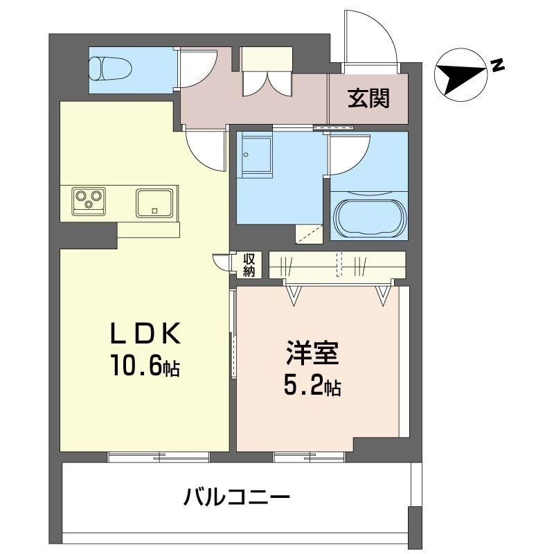 カ・ピリナ柏(1LDK/3階)の間取り写真