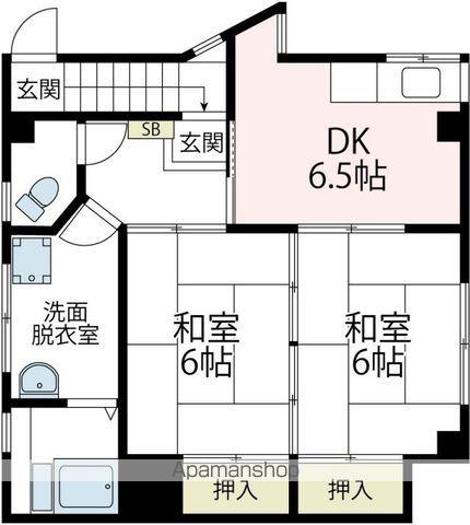 清田アパート(2DK/3階)の間取り写真