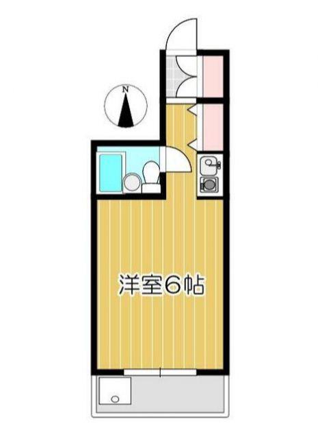 キャビンつくばハウス(1K/1階)の間取り写真