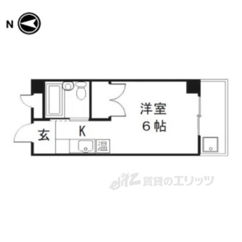 なごみハイツ(ワンルーム/4階)の間取り写真