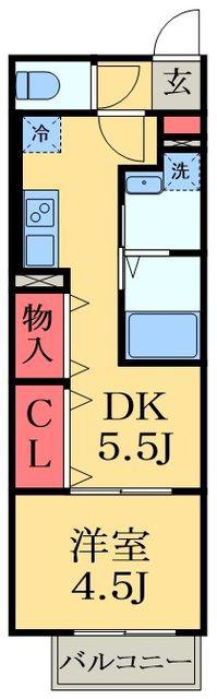 イーグルワン(1DK/3階)の間取り写真