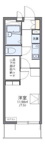 レオパレス安住(1K/2階)の間取り写真