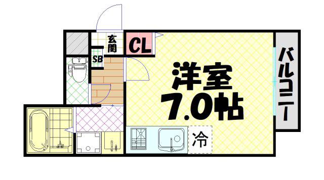 グランパシフィック塩草(ワンルーム/5階)の間取り写真
