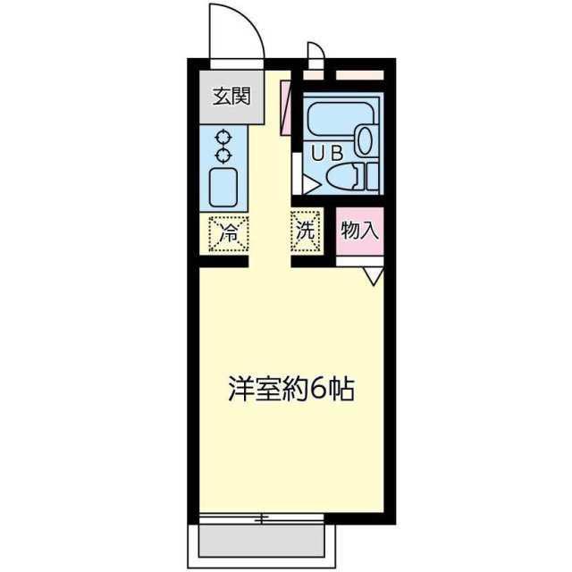 南林間JAコーポII(ワンルーム/2階)の間取り写真
