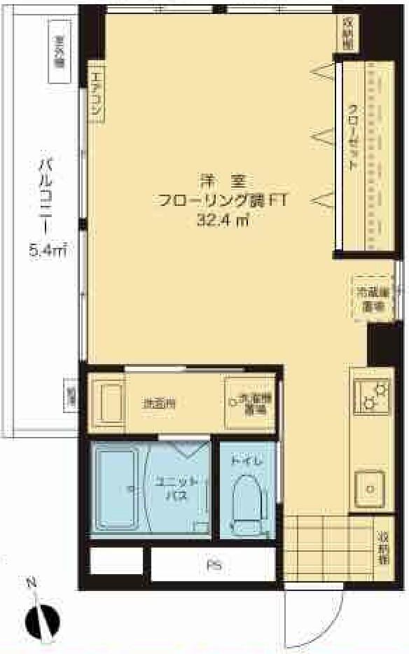 まんしょん早稲田(ワンルーム/3階)の間取り写真
