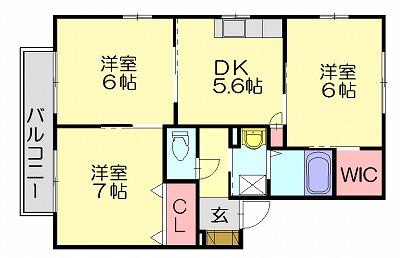 リープスターオルト(3DK/2階)の間取り写真