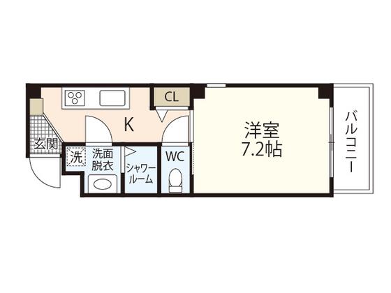 LE DOME白島中町(1K/5階)の間取り写真