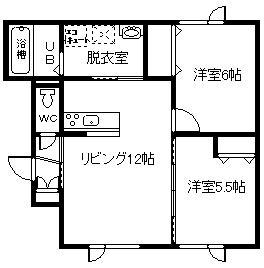 AQUA INTERIOR3.6(2LDK/2階)の間取り写真