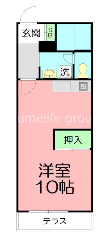 ボタニカアパルトマンI(ワンルーム/1階)の間取り写真