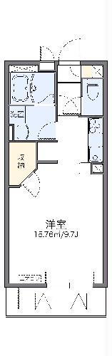 レオネクストフォルテシモ(1K/2階)の間取り写真