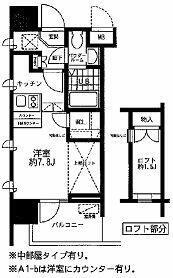 レジディア大森東(ワンルーム/2階)の間取り写真
